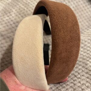 Elegant Brown and Cream Headband Set